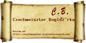Czechmeiszter Boglárka névjegykártya